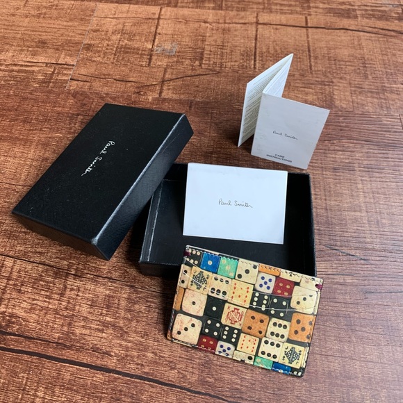 🇺🇸Paul smith made in Italy dial print leather wallet